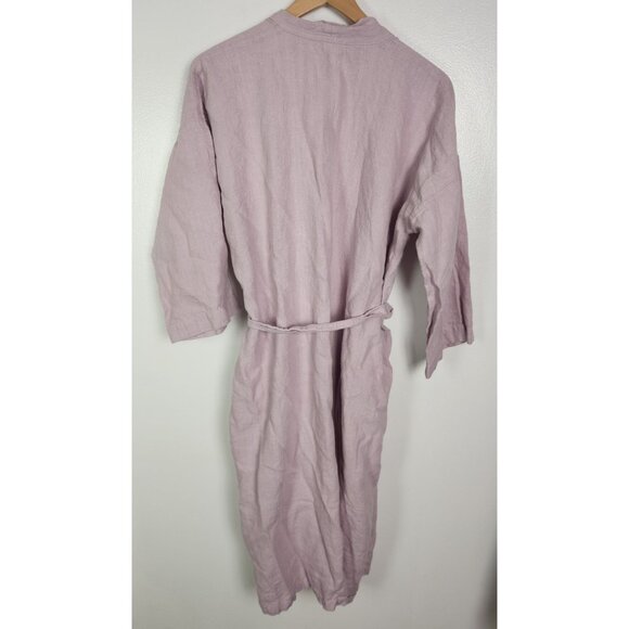 Salter House Women's Sz. M Linen Robe In Lavender - Picture 5 of 7